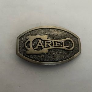 Cariel Pewter Belt Buckle 1980 Enerrflex Oil & Gas Solutions Vintage Belt Buckle